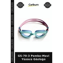 Carlburn Delux Serisi Gs-70-3 Pembe-Mavi Yüzücü Gözlüğü Tatil Su Sporları Aktivite