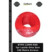 Carlburn Özel Seri BTPR-12MM-RED Tpr Lastik Orta Sert 100 Metre Kırmızı Ofis Yedek Antrenman