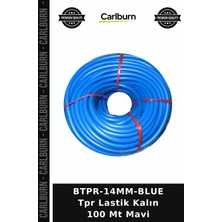 Carlburn Özel Üretim BTPR-14MM-BLUE Tpr Lastik Kalın 100 mt Mavi Tekstil Lastiği Esnek Ip Hobi Ipi