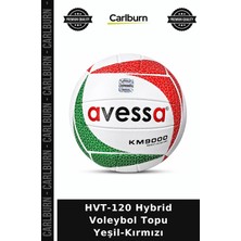 Carlburn Premium HVT-120 Hybrid Voleybol Topu Yeşil-Kırmızı Maç Ekipmanı Fiziksel Aktivite Rekabet