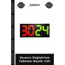 Carlburn Özel Seri Oyuncu Değiştirme Tabelası Büyük (10) Oyun Panosu Saha Ekipmanı Stadyum Eşyası