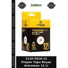 Carlburn Özel Üretim 1110-2610-12 Pinpon Topu Beyaz Antreman 12 Li Antrenman Ürünü Oyun Aracı Hobi Seti