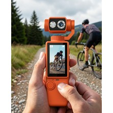 Lims Store Gimbal Kamera 180 Derece Dönebilen Lens 4K Video Çekim UCZZZQ8AKSİYONKAMERA-1