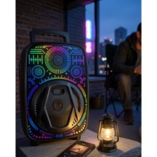 Lims Store 8 Inç Işıklı Karaoke Hoparlör USB Aux Fm Destekli UCZZZLF3880HOPARLÖR-4