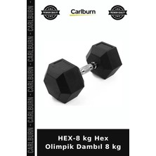 Carlburn Premium Hex-8 kg Hex Olimpik Dambıl 8 kg Güç Fitness Kol