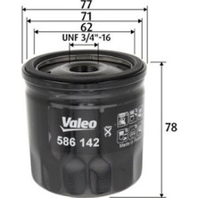Valeo Yağ Filtresi Seat Leon, Volkswagen Golf 04E115561H 586142