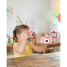 Lims Store Mini Dijital Kamera Hd Video ve Fotoğraf Çekimi Uczzzçocukkamerasıpembe-6