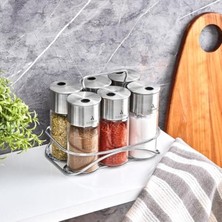 Rafta 130 ml Baharat Seti, 7 Parça Cam Kapaklı Organizer