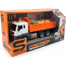 Tufy Toys 1:16 Işıklı ve Sesli Oyuncak Sebze Taşıma Kamyonu
