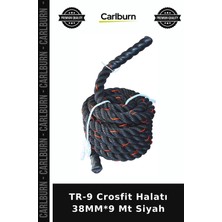 Carlburn Premium Tr-9 Crosfit Halatı 38MM*9 mt Siyah Fitness Aleti Spor Güç Ipi