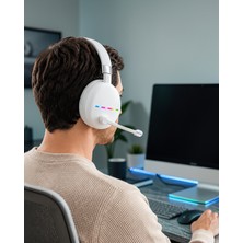 Lims Store Kablosuz Kulak Üstü Kulaklık Rgb Işıklı Type-C Şarjlı UCZZMAX17BEYAZ-1-1