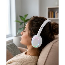 Lims Store Kulak Üstü Bluetooth Kulaklık Mikrofonlu Ergonomik Tasarım UCZZMAX17BEYAZ-5