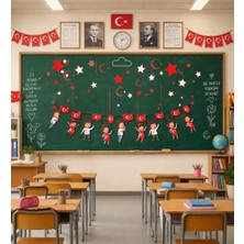 Rafta 29 Ekim Süsleri Özel Kesim Banner 29 Ekim Hediyelik Bayrak Oynayan Çocuklar