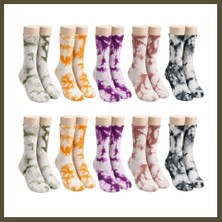 Northcity Unisex Batik Desenli Çorap 10'lu Set Renkli Pamuklu Uzun Soket Dikişsiz Nefes Alan Günlük Spor Çorabı Bx
