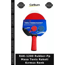 Carlburn Premium RAK-1200 Rubber-Pp Masa Tenis Raketi Kırmızı Renk Okul Hobi Aktivite