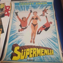 Süpermenler Film Afisi 67×98 Ebattadir Postup ile Gonderilmektedir Renkli Film Posterleri Birlikte Sunuluyor. Posterlerde Cüneyt Arkın