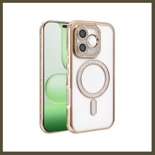 Northcity Huawei Honor 600 Lite Joke Simli Magneticsafe Kılıf - Gold Bx