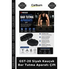 Carlburn Özel Seri Gst-20 Siyah Kauçuk Bar Tutma Aparatı Çift Spor Ekipman