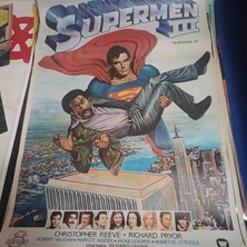 Superman Iıı Filmine Ait Renkli Afiş. Afişte Christopher Reeve ve Richard Pryor 67×97 cm Ebattadir Postup ile Gonderilmektedir