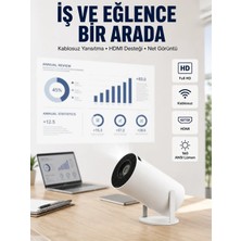 İlkyaz Fashion Ifk Ifk® HDMI ve USB Girişli Uzun Ömürlü Ampullü Projeksiyon