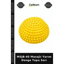 Carlburn Özel Seri Msjb-40 Masajlı Yarım Denge Topu Sarı Antrenman Egzersiz Aktif