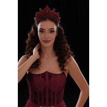 Magic Tiara Kristal Taşlı Prenses Gelin Tacı – 7 Farklı Renk Seçenekli Gösterişli Taç