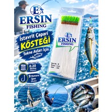 Gus Company 100 Adet Istavrit Çapari Kösteği (0.2 mm Nippon Misina ve 9 Numara Ikado Iğne)