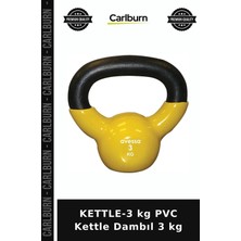 Carlburn Delux Serisi Kettle-3 kg Pvc Kettle Dambıl 3 kg Antrenman Sağlık Çalışma