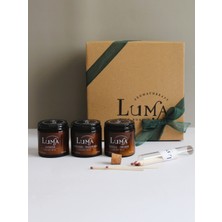 LumaGiftBox Aromaterapik 3'lü Soya Mum Mini Set