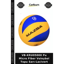 Carlburn Premium VB-KRU05000 Pu Micro Fiber Voleybol Topu Sarı-Lacivert Takım Sporu Kulüp Ürünü Saha Ekipmanı
