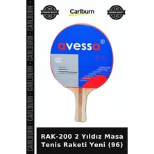 Carlburn Delux Serisi RAK-200 2 Yıldız Masa Tenis Raketi Yeni (96) Antrenmanlar Salon Sporu Doğum Günü
