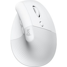 Nzm Store Lift Kablosuz Ergonomik Dikey Mouse, 57° Dikey Açı, 4000 Dpı, Sessiz, Küçük ve Orta Eller Için, Bluetooth, Logi Bolt USB Alıcı, 24 Ay Pil Ömrü, Beyaz