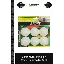Carlburn Özel Seri SPO-026 Pinpon Topu Kartela 6'lı Spor Hediyesi Eğlence Antrenman