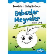 Pinokyo Yayınları Noktaları Birleştir-Boya Sebzeler-Meyveler-1’den 30’a