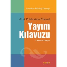 Kaknüs Yayınları Amerikan Psikoloji Derneği Yayım Kılavuzu