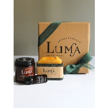 LumaGiftBox Doğal Portakal Bakım Mini Set - Portakal Doğal Sabun, Portakal Uçucu Yağ,soya Wax Aromaterepik Mum