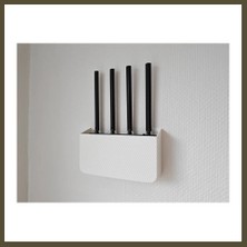 Northcity 3D Baskı Duvar Tipi Wifi Modem Saklama Rafı Router Gizleme Askısı Kablo Çıkışlı Beyaz Modem Tutucu 23X13 cm Bx