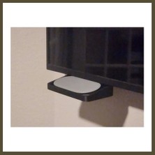 Northcity 3D Baskı Tv Altı Medya Oynatıcı Rafı Ayak Deliğine Monte Küçük Cihaz Standı Modem ve Streamer Rafı Siyah Bx