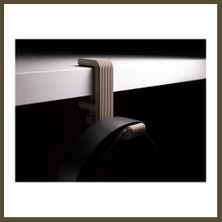 Northcity 3D Baskı Masa Kenarı Kulaklık Askısı Çizgili Kulaklık Tutucu Sıkıştırmalı Kulaklık Askısı 10-40 mm Masa - Gri Bx