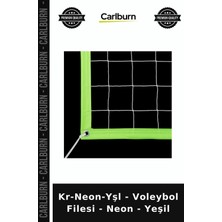 Carlburn Premium Kr-Neon-Yşl - Voleybol Filesi - Neon - Yeşil Antrenman Turnuva Egzersiz