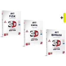 3D Yayınları Ayt Fizik Kimya Biyoloji Video Destekli Defter Yeni