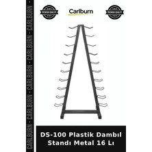 Carlburn Özel Seri DS-100 Plastik Dambıl Standı Metal 16 Lı Ekipman Grup Salon