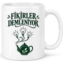 Northcity Fikirler Demleniyor Tasarımlı Porselen Kupa - Model 294 Bx