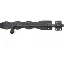Beruflic Antika Tarz Dekoratif Pirinç Dövme Kapı Sürgüsü - 25CM, Oksit