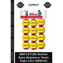 Carlburn WRT137100 Starter Easy Başlancıç Tenis Topu 12Lİ (Red)(6) Kırmızı Seri Başlangıç Seti Spor Ekipmanı