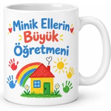 Northcity Minik Ellerin Büyük Öğretmeni Tasarımlı Porselen Kupa - Model 373 Bx