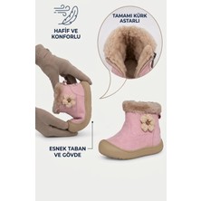 Vicco Winter Kız Bebe Içi Kürklü Çiçekli Kısa Fermuarlı Bot 946.B26K.260