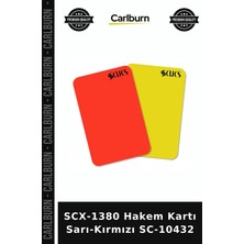 Carlburn Delux Serisi SCX-1380 Hakem Kartı Sarı-Kırmızı SC-10432 Rekabet Stadyum Ürünü Spor Aleti