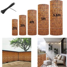 Bu Doğal Bambu Çit Ruloları, Balkon Mahremiyeti ve Dekor Için Elle Örülmüş Panellerden Yapı