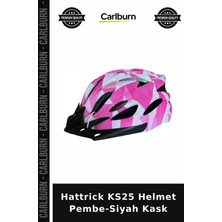 Carlburn Özel Üretim Hattrick KS25 Helmet Pembe-Siyah Kask Aksesuar Kullanışlı Spor Başlığı